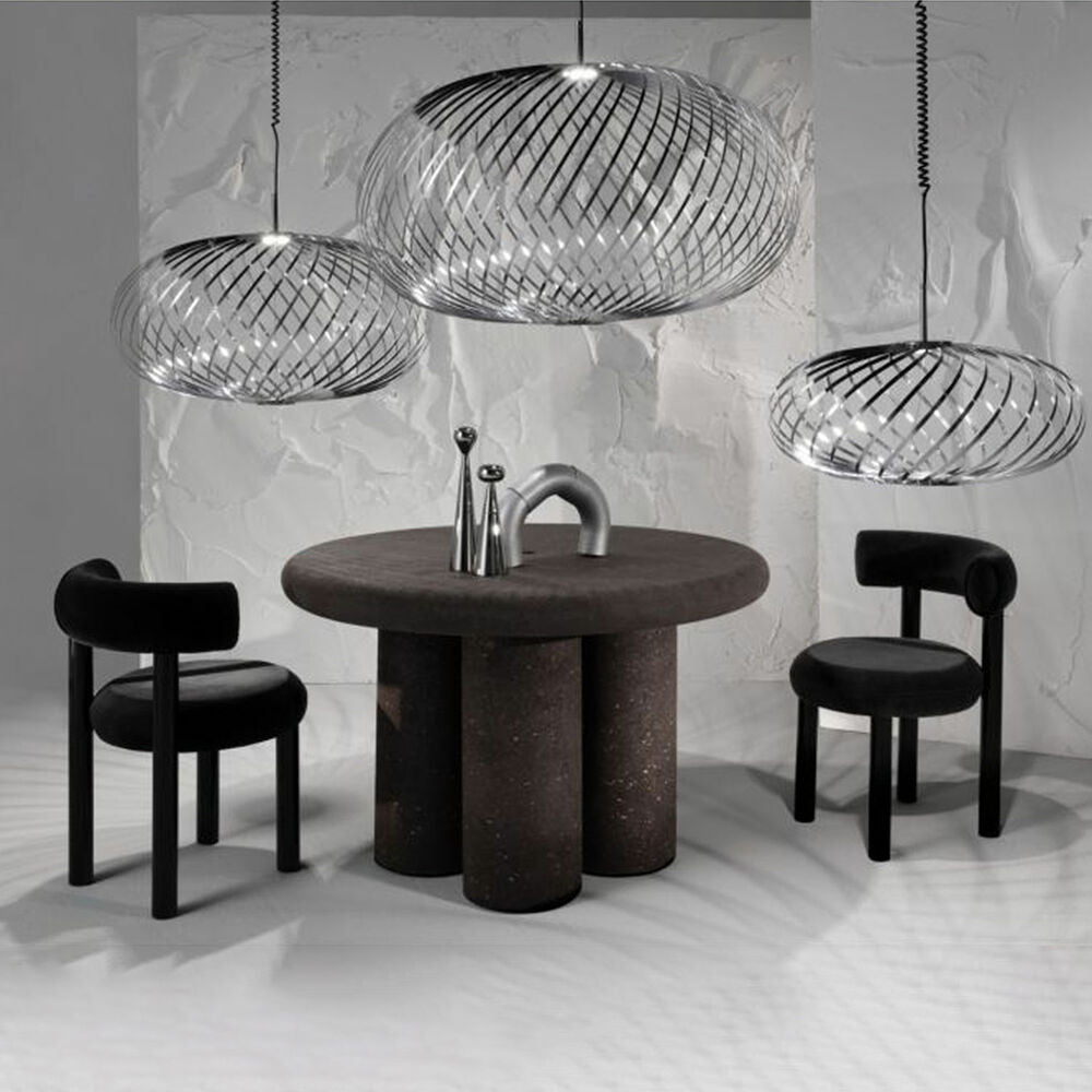 tom dixon | spring pendant light | silver medium - EX DISPLAY