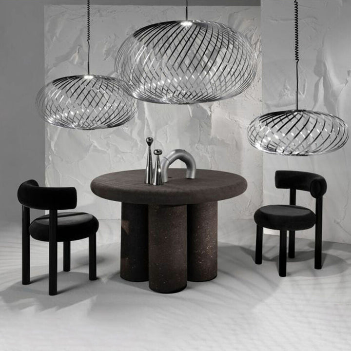 tom dixon | spring pendant light | silver medium - EX DISPLAY