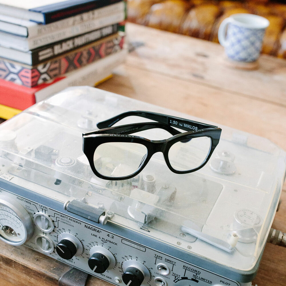 caddis | reading glasses | miklos gloss black - LC