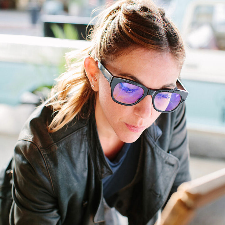 caddis | reading glasses | miklos gloss black - LC