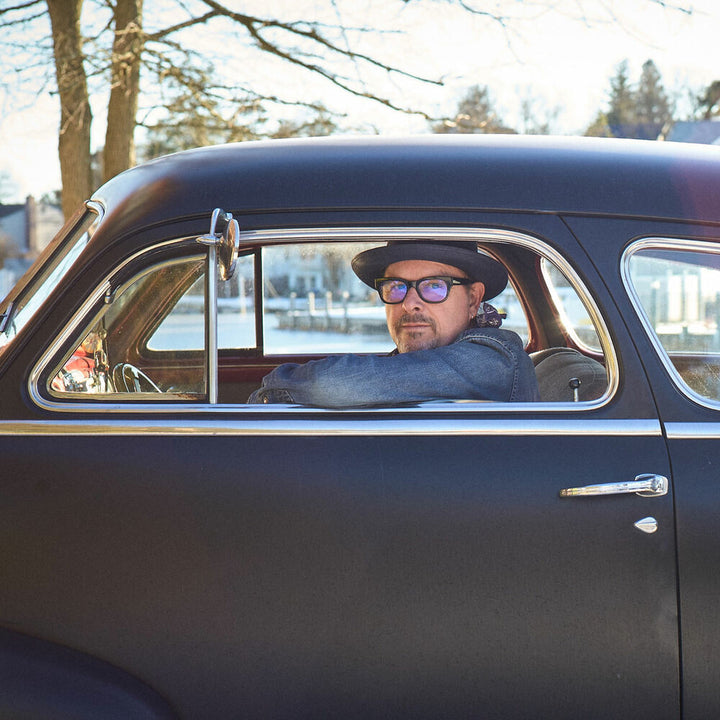 caddis | reading glasses | miklos gloss black - LC