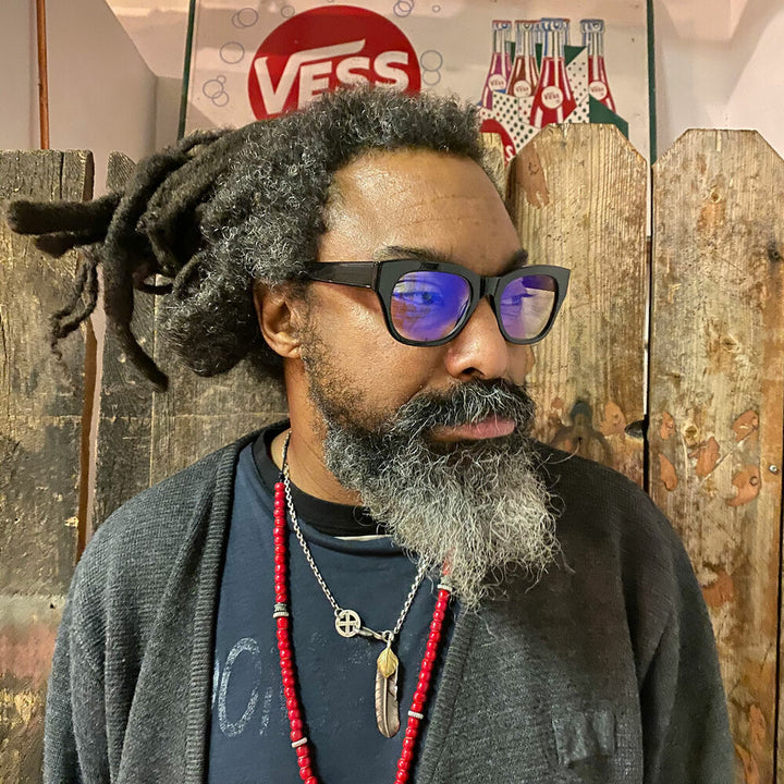 caddis | reading glasses | miklos gloss black - LC