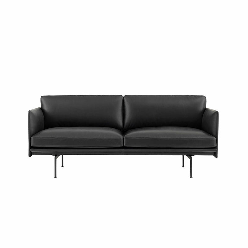muuto | outline sofa 2 seater | easy leather black