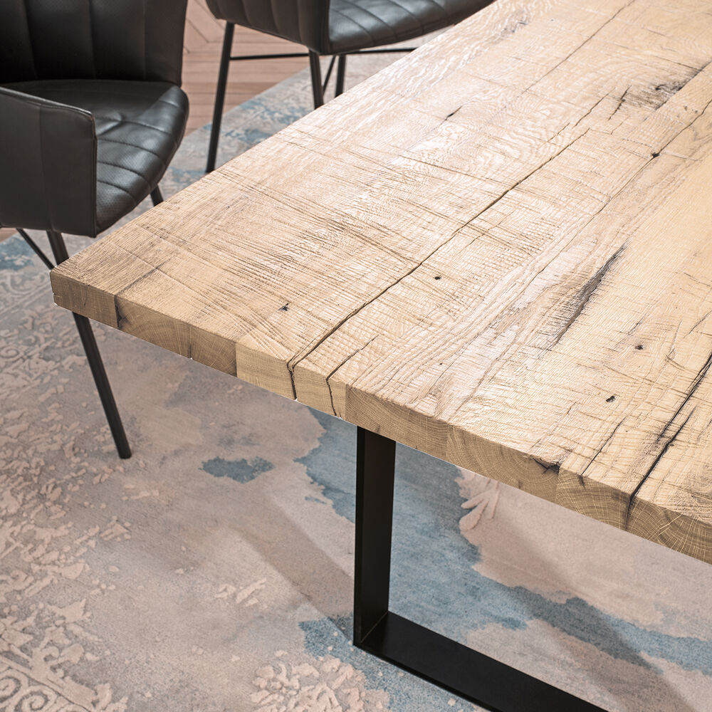 Sc Table janua | sc 58 table | white pigmented oak + black base 240x100cm – top3 ...