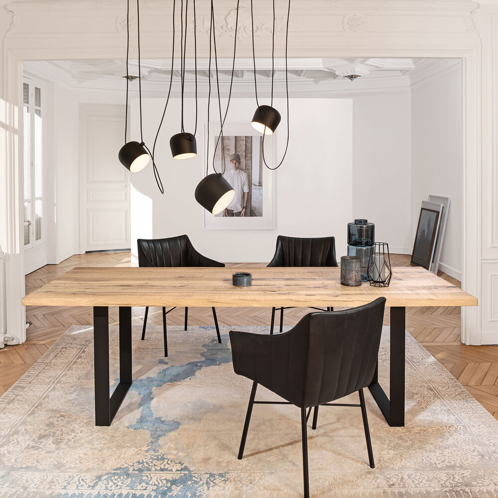 janua | sc 58 table | white pigmented oak + black base 260x110cm