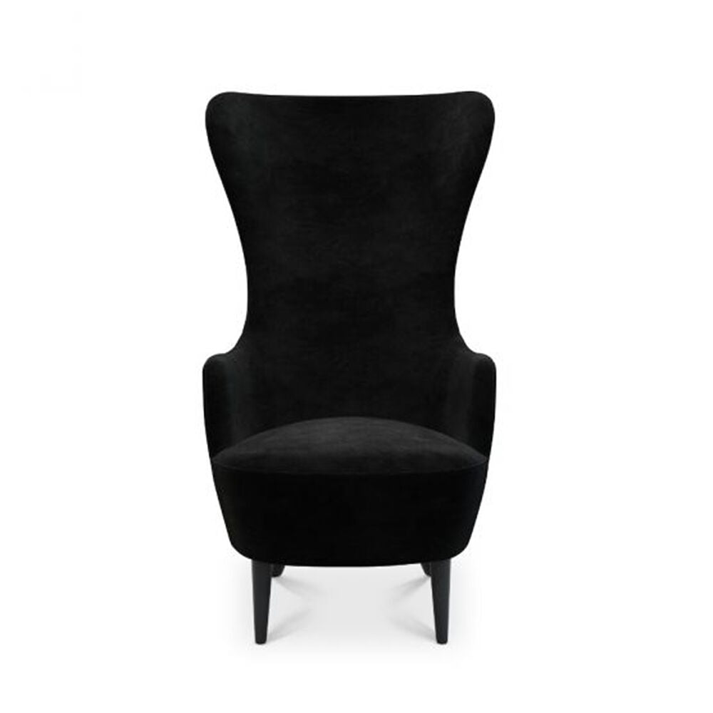 tom dixon | wingback chair | kvadrat gentle 2 | black 0193