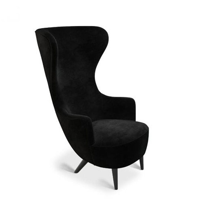 tom dixon | wingback chair | kvadrat gentle 2 | black 0193