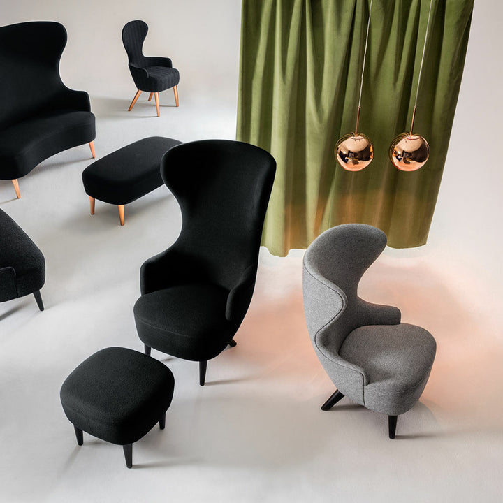 tom dixon | wingback chair | kvadrat gentle 2 | black 0193