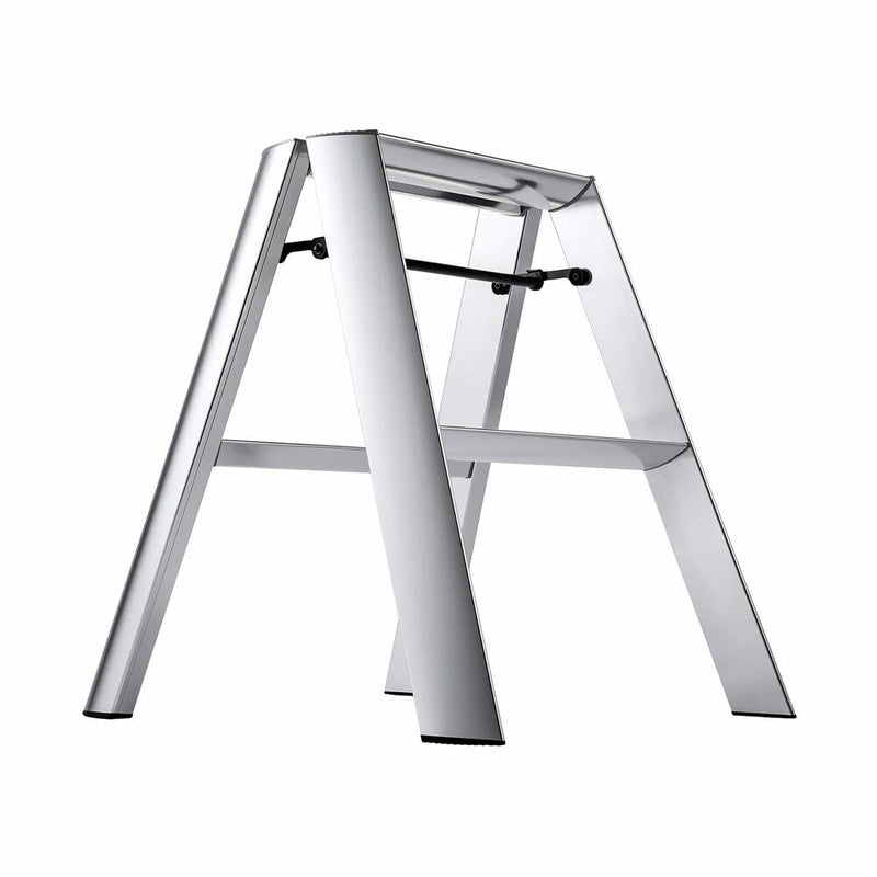 lucano | premium 2 step ladder | silver