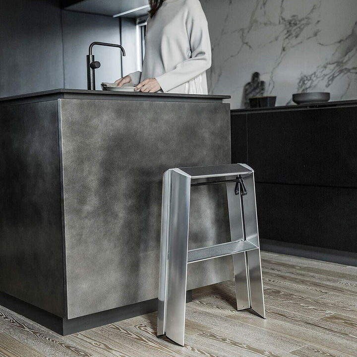 hasegawa | lucano 2 step ladder premium | silver (japan) - LC