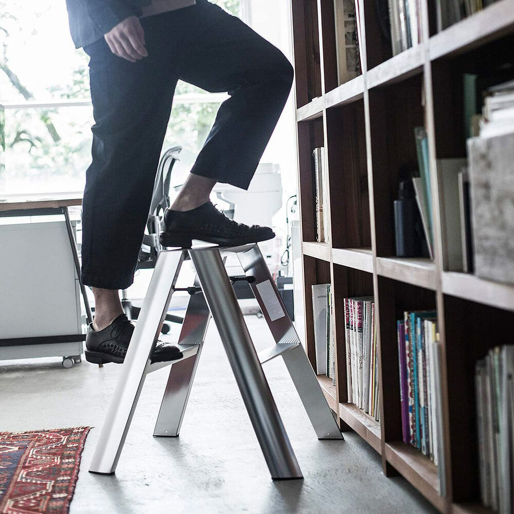 hasegawa | lucano 2 step ladder premium | silver (japan) - LC