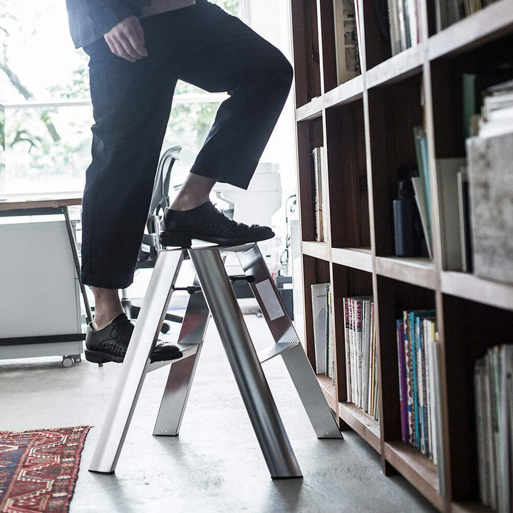 hasegawa | lucano 2 step ladder premium | silver (japan) - LC