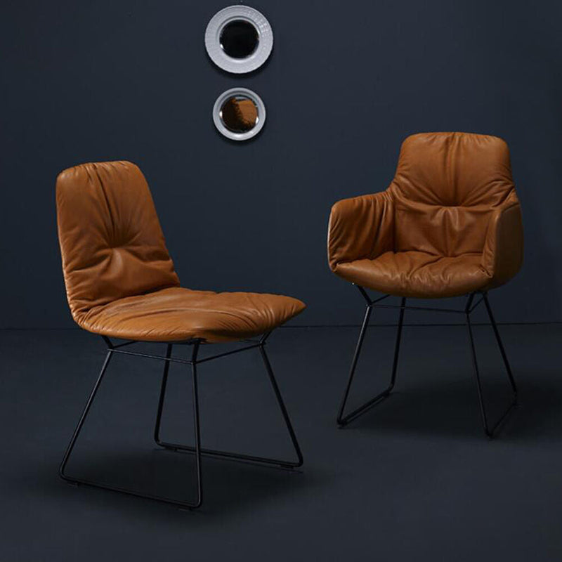 freifrau | leya chair | wire frame | cairo cognac leather