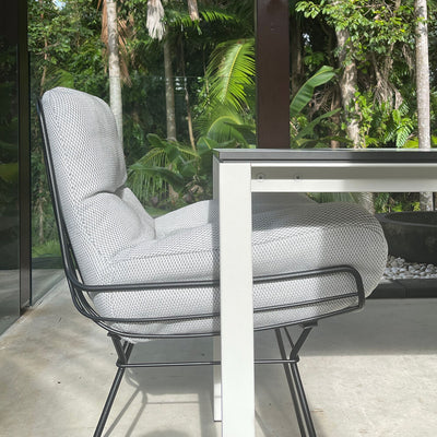 freifrau | leyasol outdoor armchair low | wire frame | lopi ash + black