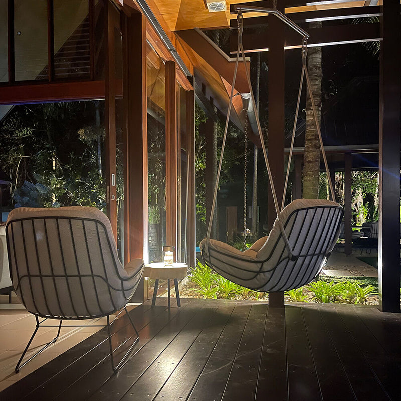 freifrau | leyasol outdoor lounge swing seat | lopi ash + black frame