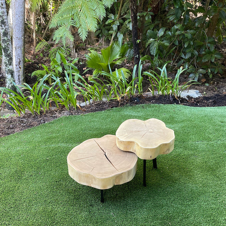 janua | bc 05 stomp outdoor table | 40-50cm | raw acacia