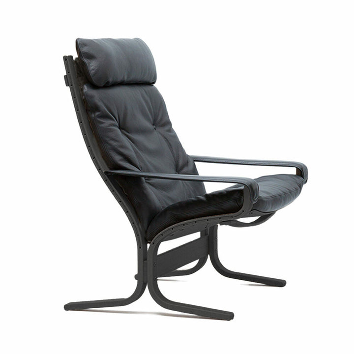lk hjelle | siesta classic 301 chair | high back with arms | black oak + hemsen HA19 leather
