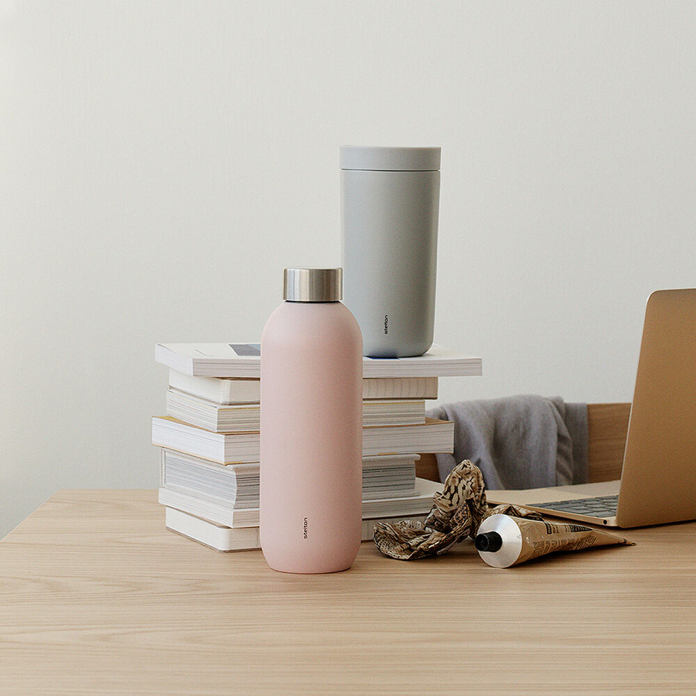 stelton | to go click vacuum insulated cup | soft light grey 400ml ~ DC