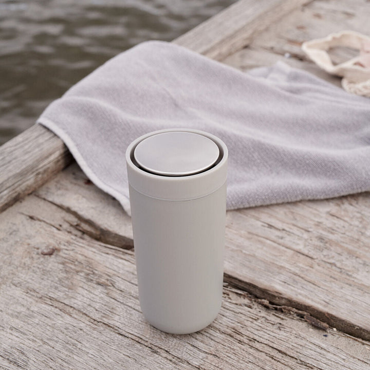 stelton | to go click vacuum insulated cup | soft light grey 400ml ~ DC