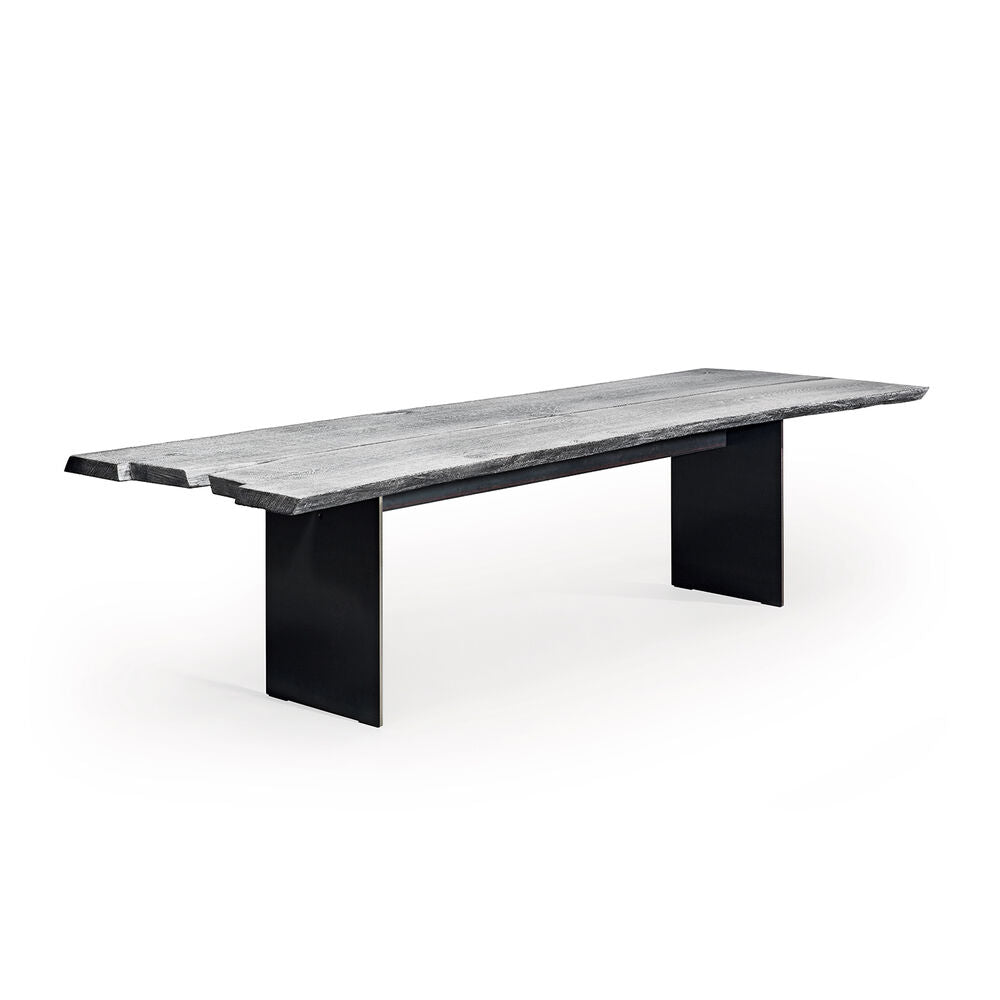janua | sk 08 butterfly table | charburned oak silver shade + black base 260x100cm