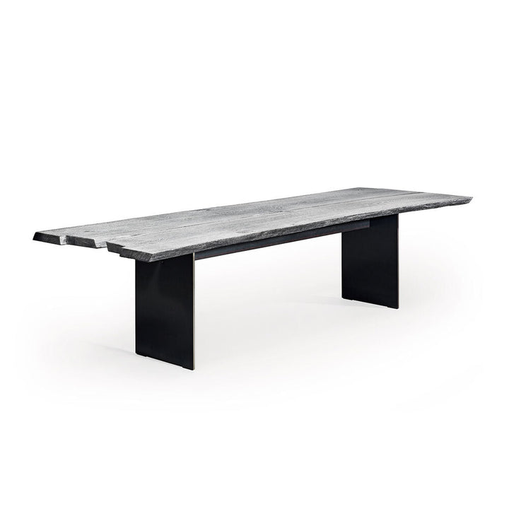 janua | sk 08 butterfly table | charburned oak silver shade + black base 260x100cm