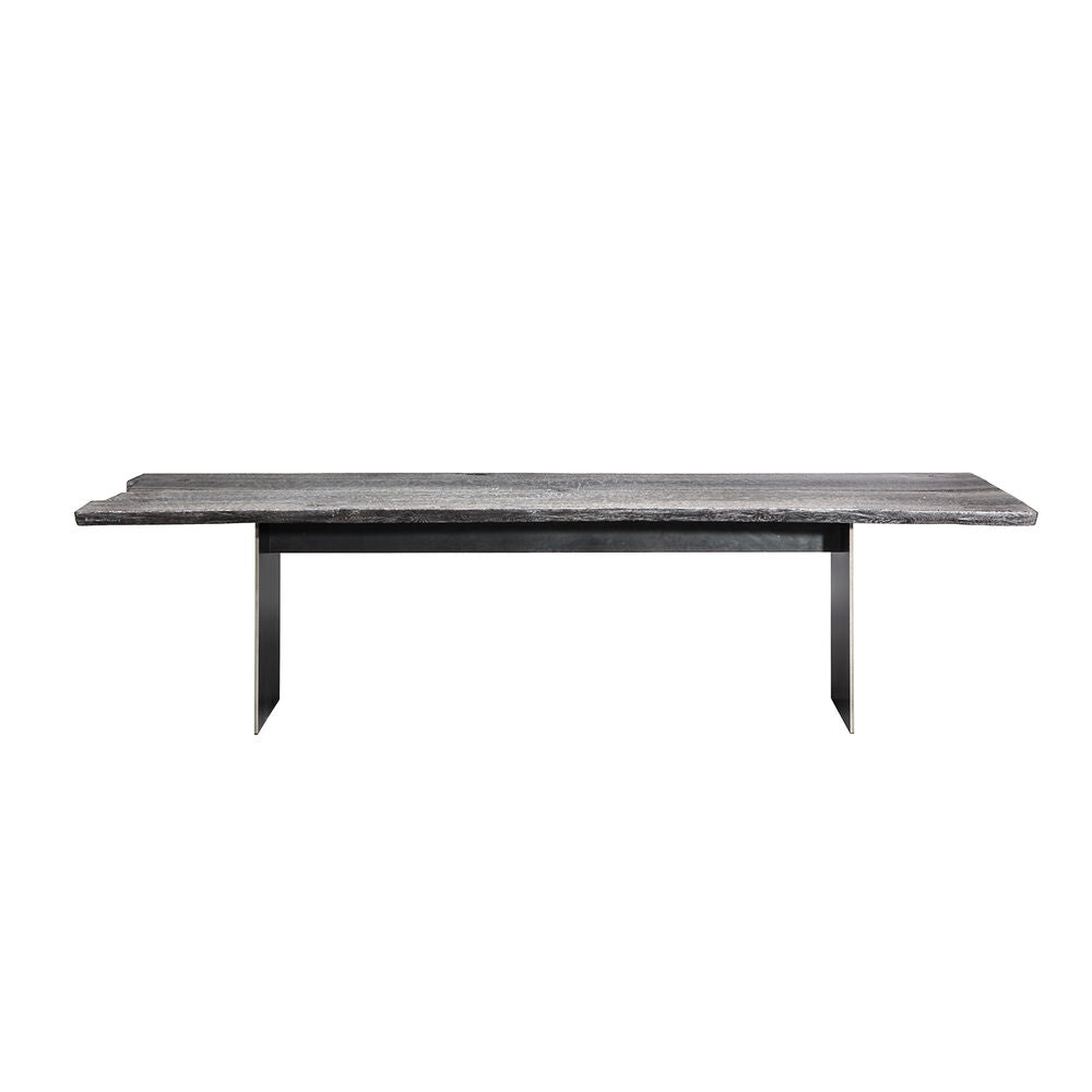 janua | sk 08 butterfly table | charburned oak silver shade + black base 260x100cm