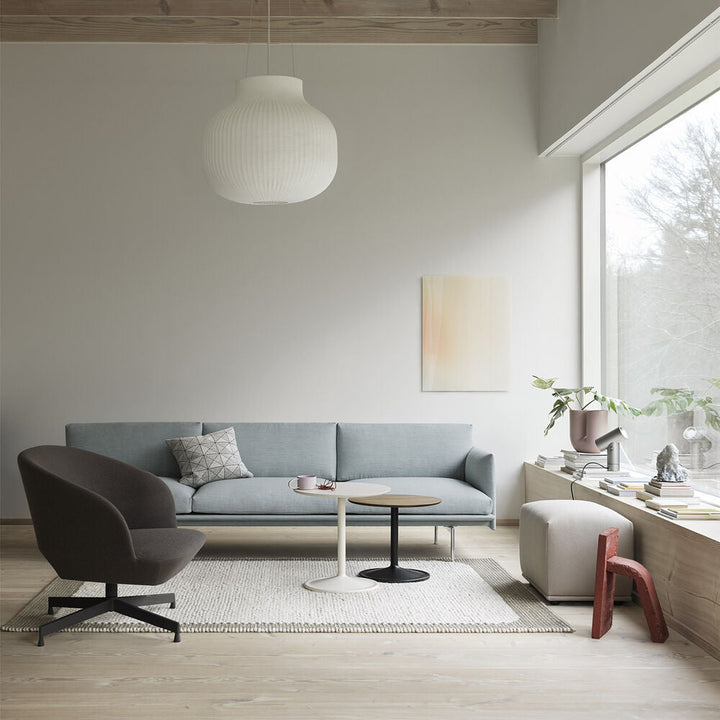 muuto | oslo lounge chair | swivel base | twill weave 990 + black legs ~ DC