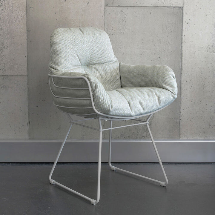 freifrau | leyasol outdoor armchair high | lopi beldi + grey white frame