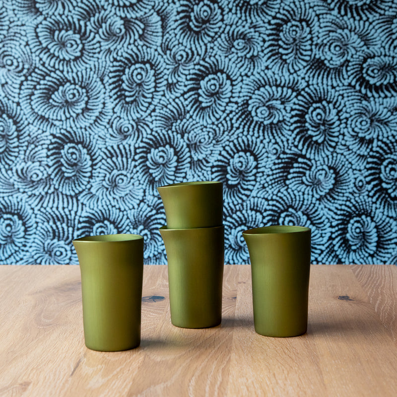 fink | beakers | set of 4 | olive green satin - special edition