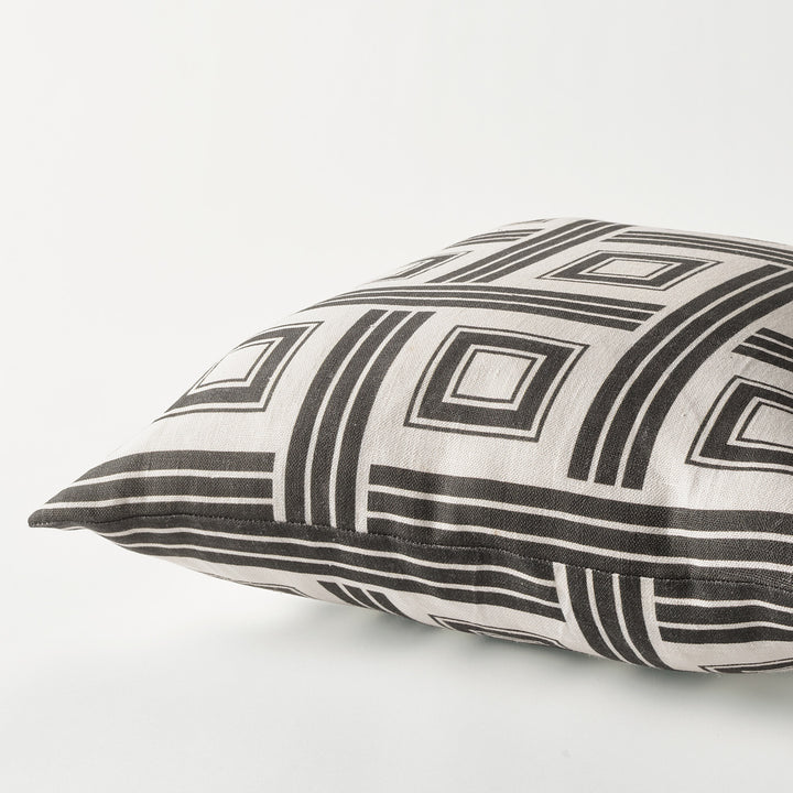 greg natale | astoria weave cushion | black ~ DC