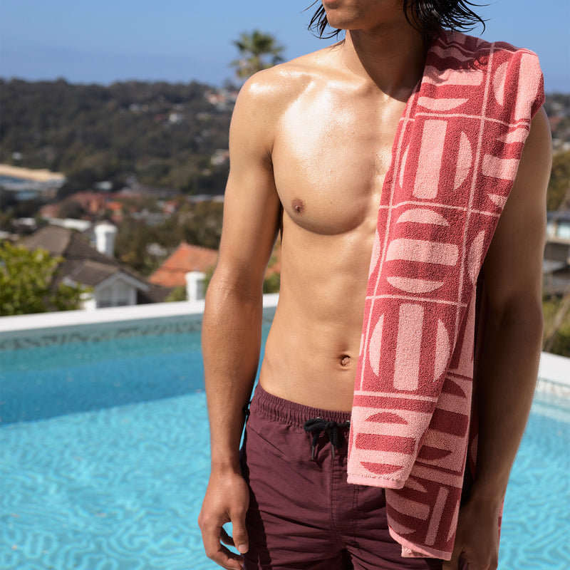 greg natale | sorrento beach towel | pink ~ DC