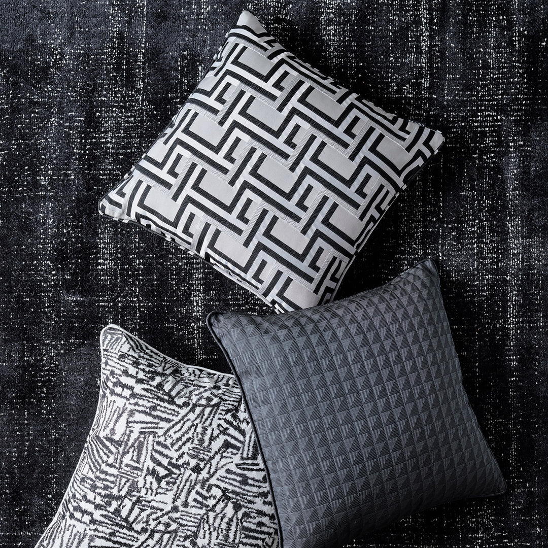 greg natale | forbes cushion | black + grey - DC