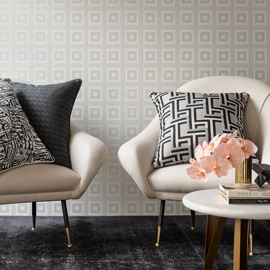 greg natale | forbes cushion | black + grey - DC