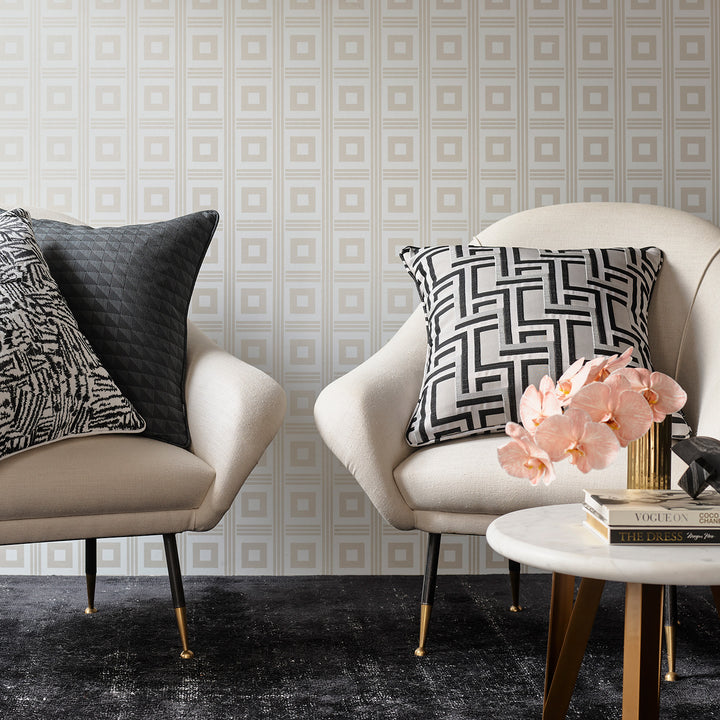 greg natale | forbes cushion | black + grey - DC