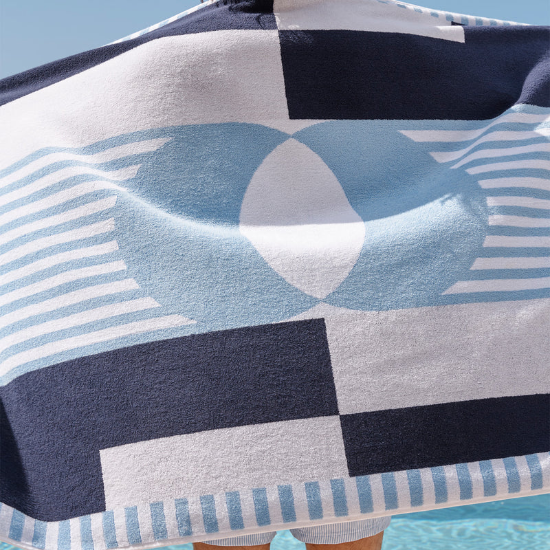 greg natale | positano beach towel | blue - 3DC