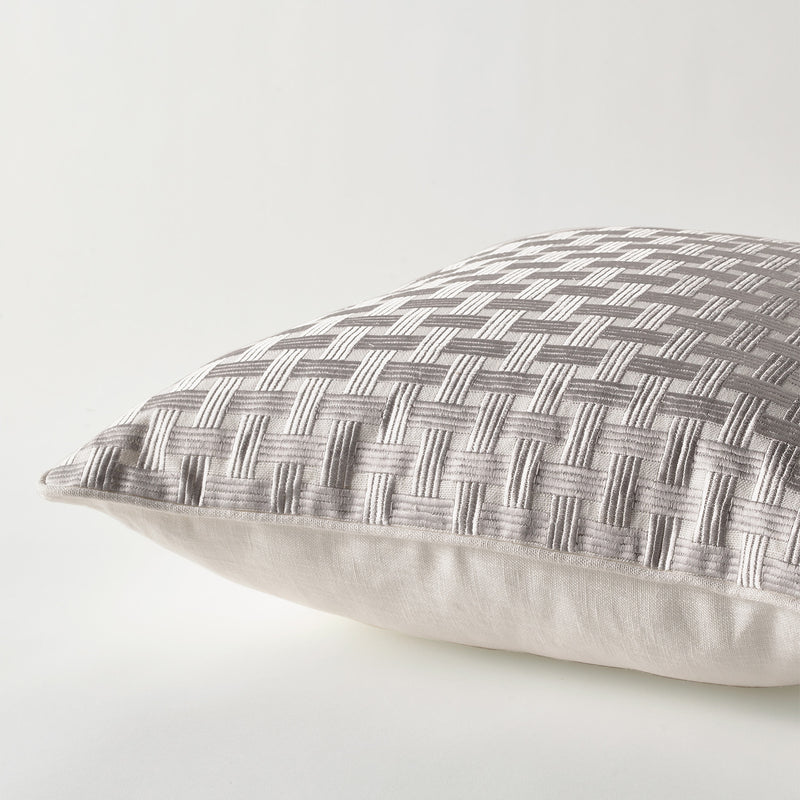 greg natale | weft cushion | silver-white