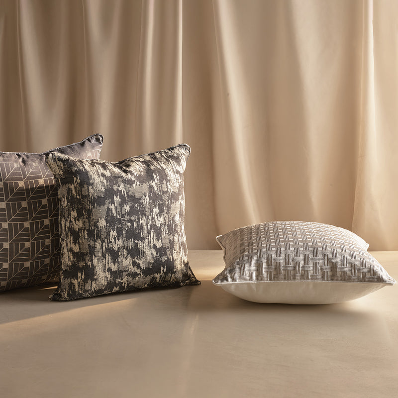 greg natale | weft cushion | silver-white