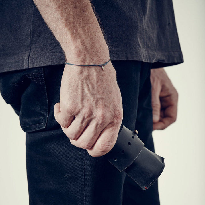 afternoons with albert | leather cord roll | jet black - LC