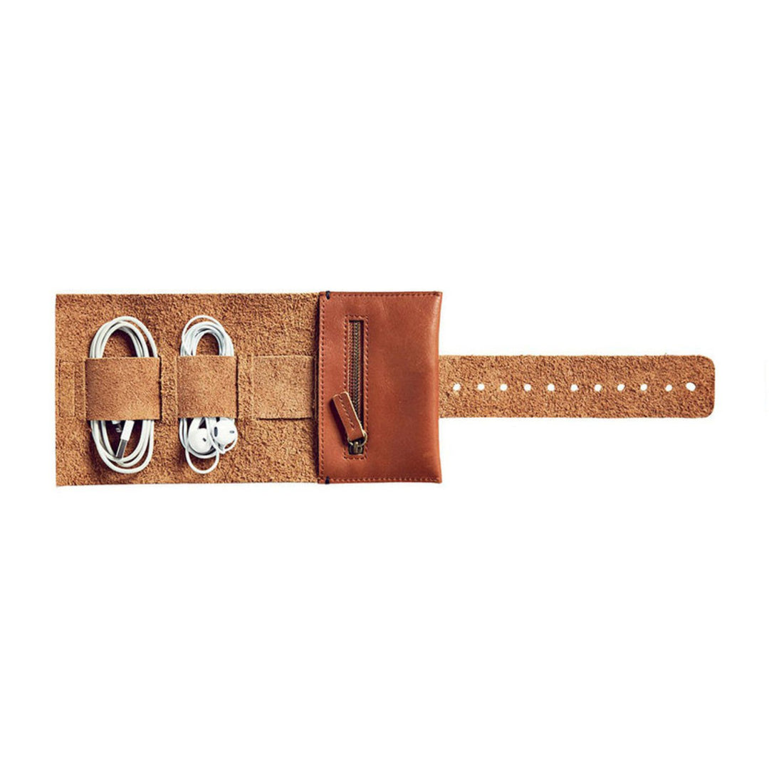 afternoons with albert | leather cord roll | tan - LC