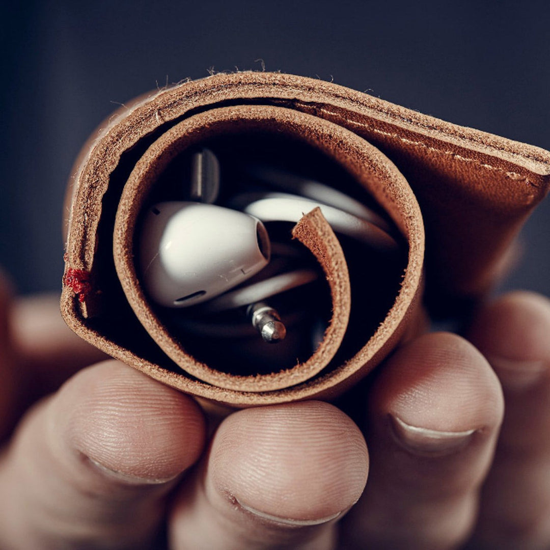 afternoons with albert | leather cord roll | tan - LC