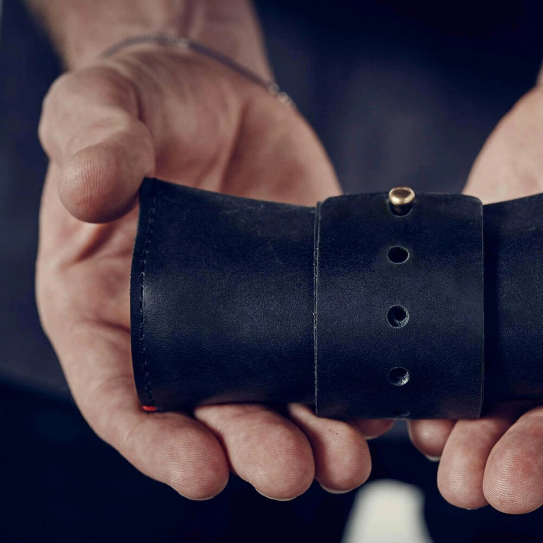 afternoons with albert | leather cord roll | jet black - LC