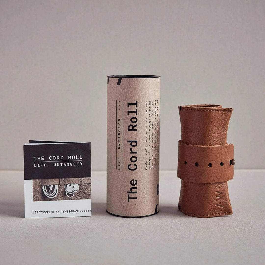 afternoons with albert | leather cord roll | tan - LC