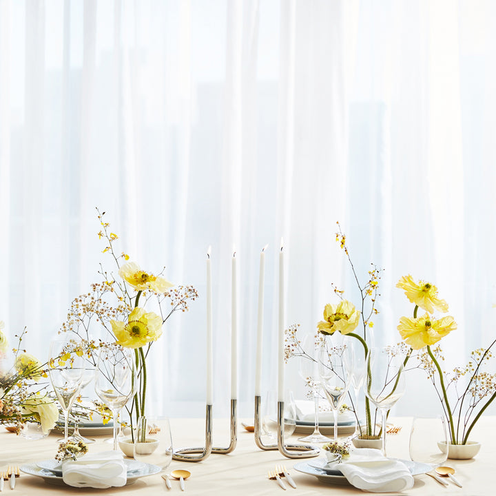 architectmade | gemini candleholder | stainless steel