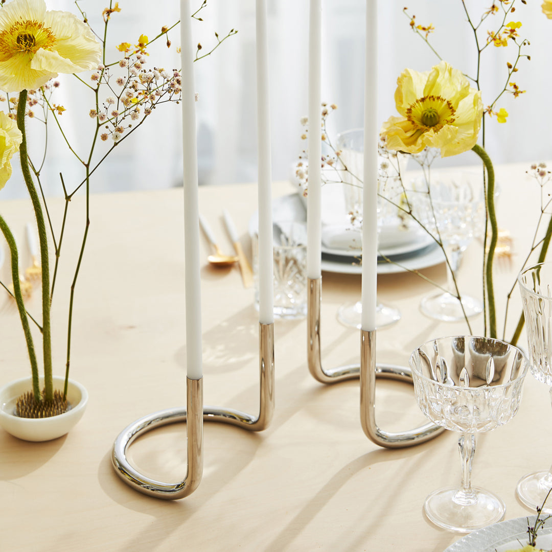 architectmade | gemini candleholder | stainless steel