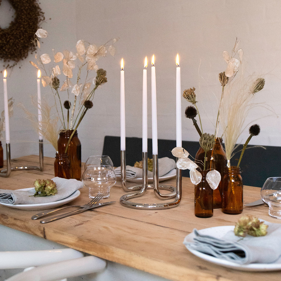 architectmade | gemini candleholder | stainless steel