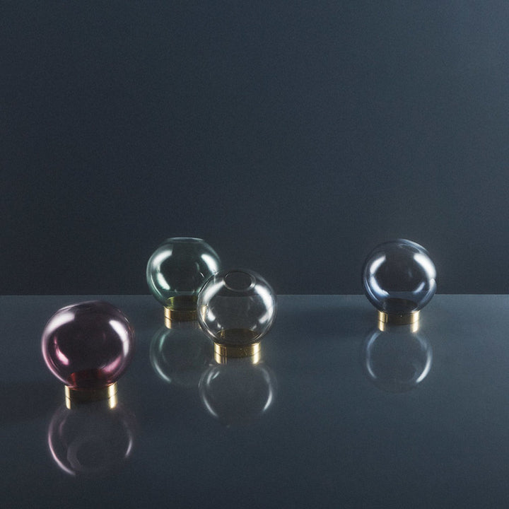 aytm | globe vase with stand | black small - LC