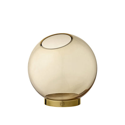 aytm | globe vase with stand | amber medium - LC