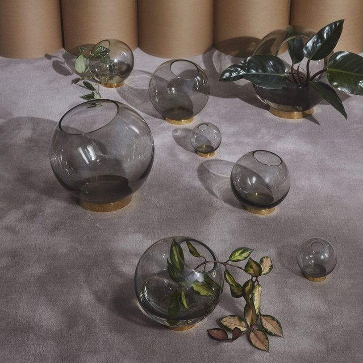 aytm | globe vase with stand | black small - LC