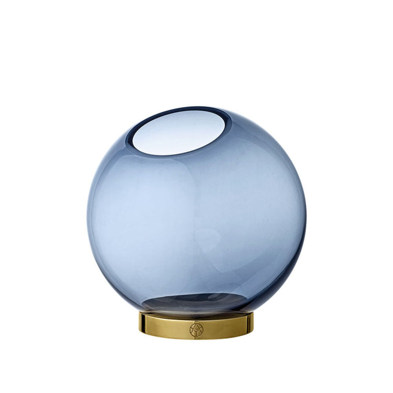 aytm | globe vase with stand | navy medium - LC