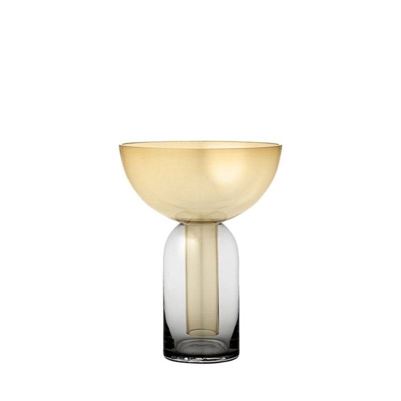 aytm | torus vase | black + amber small - LC